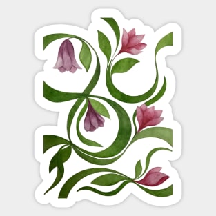 hand drawn floral pattern Sticker